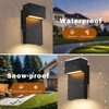 Nigaut Black 15W LED Outdoor Wall Lights, 2 Pack 3000K
