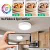 WISBEAM Smart 11" Modern LED Ceiling Light, White Flush Mount