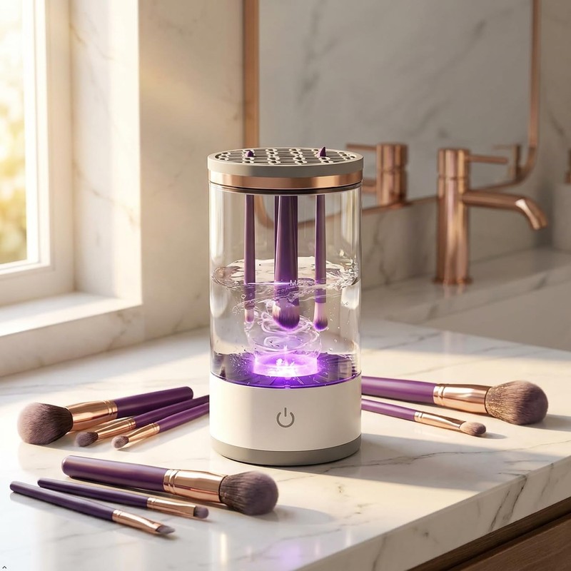 Electric Makeup Brush Cleaner, Automatic Spinner Laundry Washing Machine (Matte