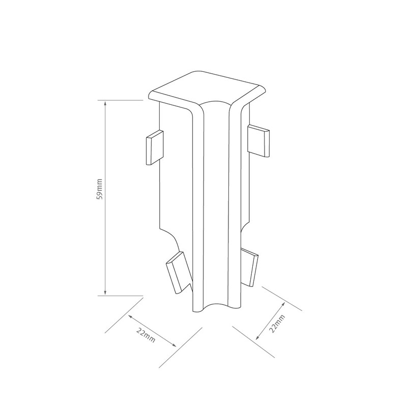 EGGER Inner Corner 6 cm Cubic Universal Black Pack of