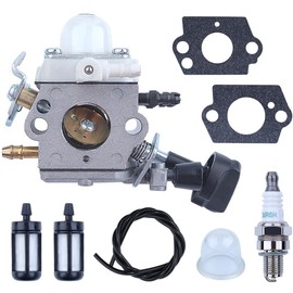 Carburettor for STIHL BG86 BG86 C BG56 SH86 Leaf Blower, ADEFOL BG 86 Carburettor with Gasket + Spark Plug + Fuel Filter + Fuel Hose + Spark Plug Replacement Parts Leaf Buster Accessories