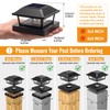 btfarm 4x4 Solar Post Cap Lights, 8 Pack Fence Deck