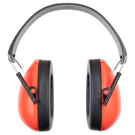 wolfcraft Compact I 4958000 Ear Protectors for Permanent Use with Light Noise Exposure, Foldable, Red, red