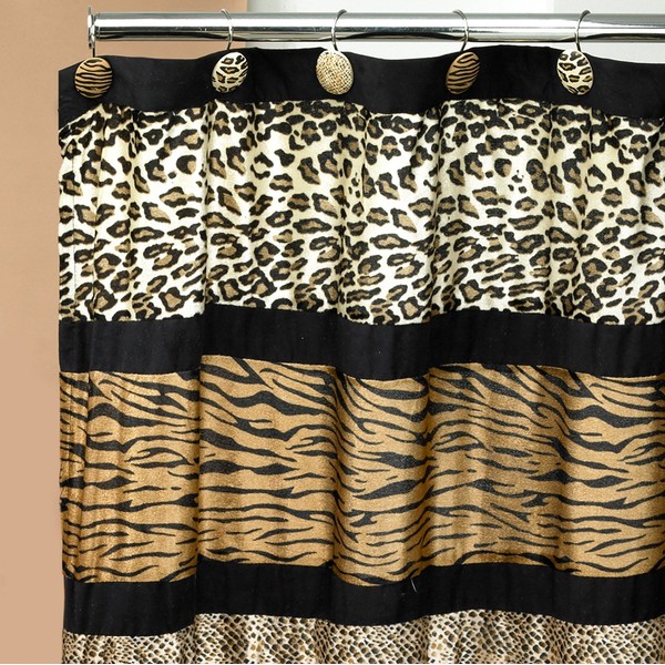 Popular Bath Shower Curtain, Jezella Collection, Animal Print