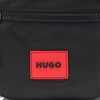 HUGO Rubber Logo Patch Small Crossbody Bag, Black Currant, PCE.