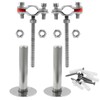 2 Pcs 1/2inch Adjustable Ceiling Support - Stainless Steel Pipe