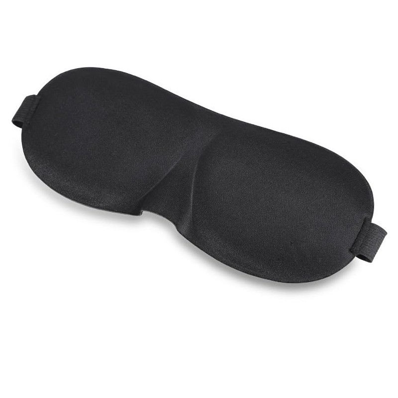 Block Out Blindfold Sleep Mask Includes noise cancelling earplugs (Black,
