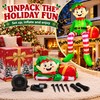 8FT Christmas Inflatable Elf for Holiday Display – LED Lighted