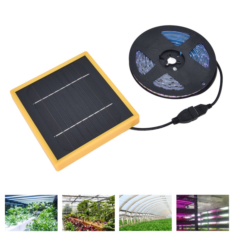 Solar Plant Grow Light Strip Solar Power Full Spectrum 5W