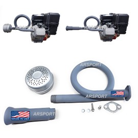 ARSPORT Loop Exhaust for mud Motors Boat. Predator 301, 420, 459cc. Hond GX240, 270, 390