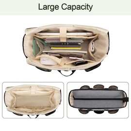 Damero Teacher Bag, Teacher Work Bag with Padded Laptop Compartment, Teacher Utility Bag with Multiple Pockets for School, Work, gray, Utility