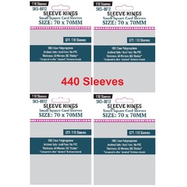 Sleeve Kings Small Square Card Sleeves 70 X 70 mm (4x110 Pack, 440 Sleeves)
