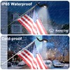 Solar Flag Pole Light,Fit 0.8-1.2 Inch Diameter 5ft 6ft Flagpole