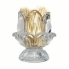 HillSpring Toothpick Holder, Decorative Crystal Glass Toothpick Dispenser with 450