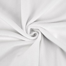 kullaloo Plush Fabric | 2 Yard Solid White Minky Fabric for Sewing | Super Soft Cuddle Material | For Quilt Backing, Throw Blankets, Pillows, Dog Bed, Stuffed Animals, Costumes, Apparel & More