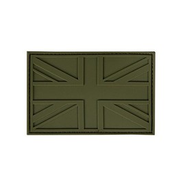 Kombat UK Union Jack Patch (PVC, Olive Green)