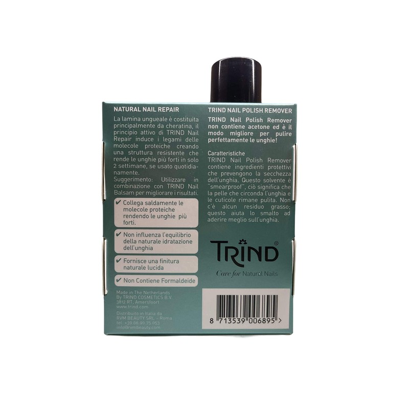 Trind Base Smalto Rinforzante Unghie + Remover, Kit Trattamento Ristrutturante