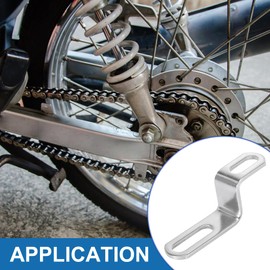 A ABSOPRO Motorcycle Exhaust Pipe Bracket Z Shape Muffler Mounting Clamp 20mm 30mm 0.8" 1.18" Stainless Steel Silver Tone 1 Pc