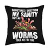 Vermicomposting Bin Composter Worm Farming Worm Composting Throw Pillow