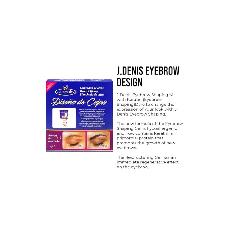 J Denis Kit Planchado de Cejas Profesional Brow Lifting &