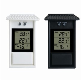 Garden Thermometer Outdoor Waterproof Digital Display Temperature Range 20-50 °C Greenhouse Thermometer ABS, B