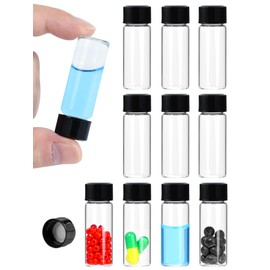COTOM 4ml Fläschchen Transparente Probenahme Glasflaschen mit Schraubverschluss Lecksichere Probe Glasflasche（10pcs）