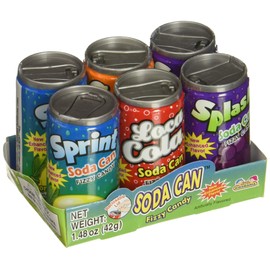 Kidsmania Soda Can Fizzy Candy 72 Can Variety Pack