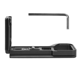 Camera Quick Release Plate Stretchable Aluminium Alloy L Shape Quick Release Plate Hand Grip Bracket for Sony A6600 ILCE-6600 Mirrorless Camera(Black)