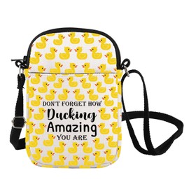 Duck Lover Crossbody Bag Ducking Messenger Bag Duck Theme Inspirational Gift Duck Owner Shoulder Bag (Ducking CB)