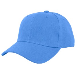 Gelante Plain Blank Baseball Caps Adjustable Back Strap Wholesale LOT 12 Pack- 001-SkyBlue