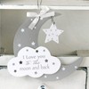 Baby Sentiment Hanging Plaque Love You To The Moon and