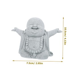 GANAZONO Fish Tank Buddha Statue Aquatic Groot Sandstone Craftwork Aquarium Ornament Figurine