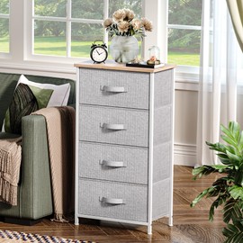 YITAHOME Dresser with 4 Drawers - Fabric Storage Tower, Organizer Unit for Bedroom, Living Room, Hallway, Closets