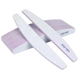 16 Pieces Professional Double Sided Nail File - File 100/180 Grit Washable for Nails, Hairdressing Salon, Pets