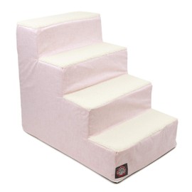 Majestic Pet Portable Pet Stairs | Soft Sherpa Foam Feeling Step | Steps for Dogs & Cats | Puppy & Kitty Ramp | Perfect for Bed & Sofa