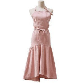 GudGmtoy Aprons for Women Cottagecore Fishtail Apron Artist Coat Garden Apron Cafe Kitchen Cooking Baking Craft Apron Painting Apron Japanese Apron Petal Pink, rose
