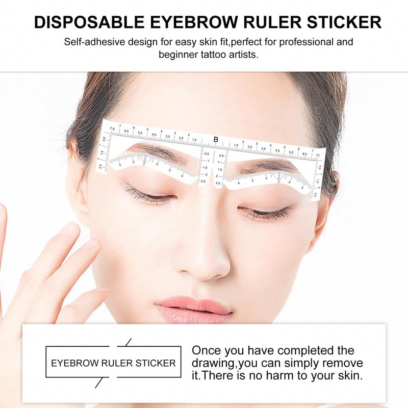 100 pegatinas de cejas con aerógrafo, herramienta de mapeo de