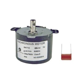 CHANCS AC Synchronous Motor AC Motor 220V 50KTYZ 30RPM Synchronous Motor Gear Barbecue with High Torque Mini Gear Electric Motor