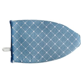 Thyonta Handheld Mini Home Ironing Pad High Temperature Resistant Steam Ironing Sponge Gloves Suitable for Home, Hotel, Laundry（Blue Plaid）