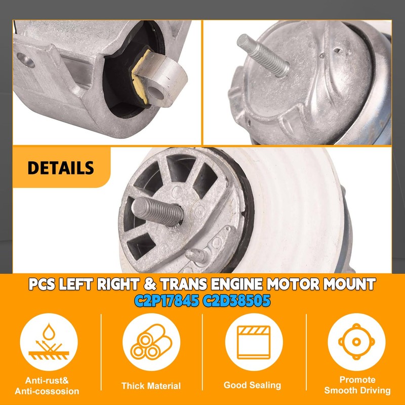 PANGOLIN 3PCS Engine Motor Mount Left Right & Trans Mount