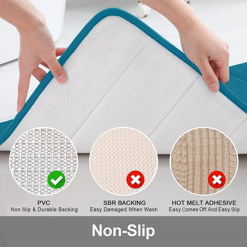 smiry Memory Foam Bath Mat, 60 x 90 cm, Extra