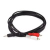 Monoprice 100665 Stereo Plug/2 RCA Plug Cable, 3.5mm, 6-Inch, Black