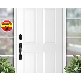 2 Pack Beware of Dog Warning Sticker - Beware of Pitbull Window Sticker - Beware of Dog Sign Decal - Dog on Premises Sign - No Trespassing Window Cling - Beware of Dog Window Sticker (2)