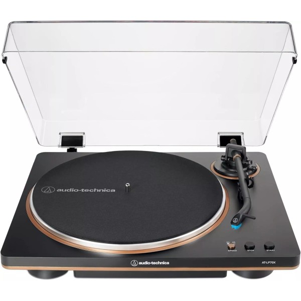 Audio-Technica AT-LP70X Fully Automatic Belt-Drive Turntable (Black/Bronze)
