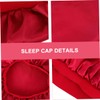 Healvian 2pcs Hair Care Night Sleep Cap Wide Rim Satin