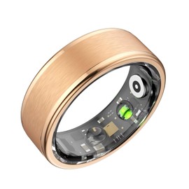 findtime Smart Ring Android Smart Rings for Men Women iOS Heart Rate Monitor Sport Fitness Tracker Smart Ring Smart Ring Fitness Ring Sleep Tracker Health Ring Pedometer Fitness Tracker Gold Black