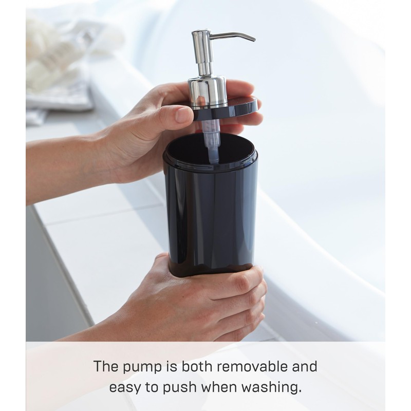 Yamazaki 2931 Tower Conditioner Dispenser Contemporary Bottle Pump for Shower,