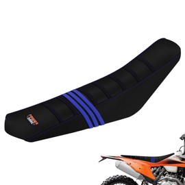 fewfuss Universal Gripper Dirt Bike Seat Cover - Ribbed Dirt Bike Seat Cover for Motorcycle Enduro Bikes Blue