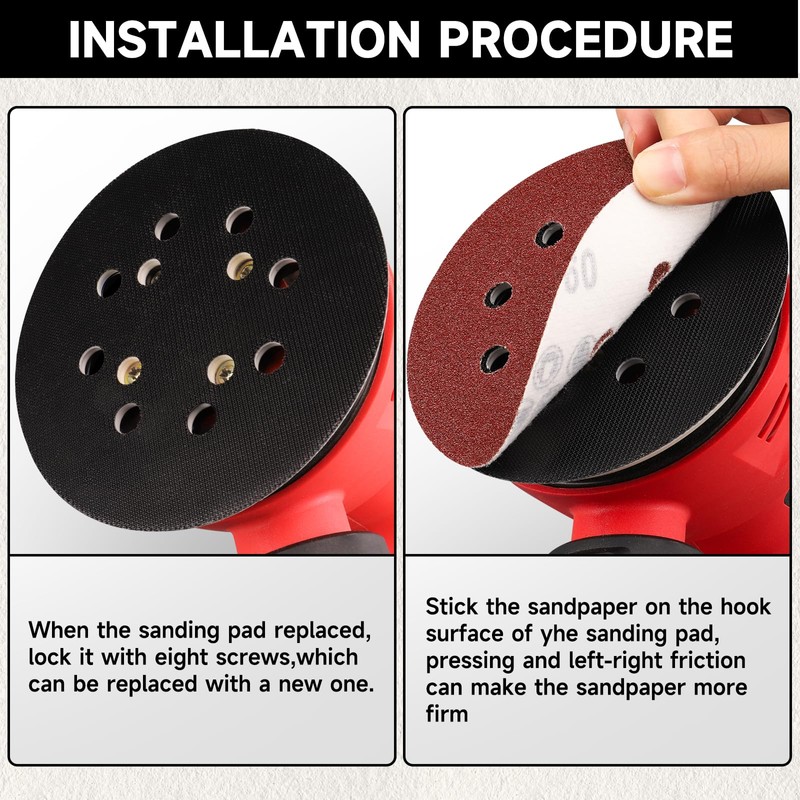 STEBRUAM Pack of 2 125 mm Professional Sanding Disc with