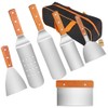 MTQ Espatula Cocina, Kit Parrillero 6 Piezas, Espátula Acero Inoxidable